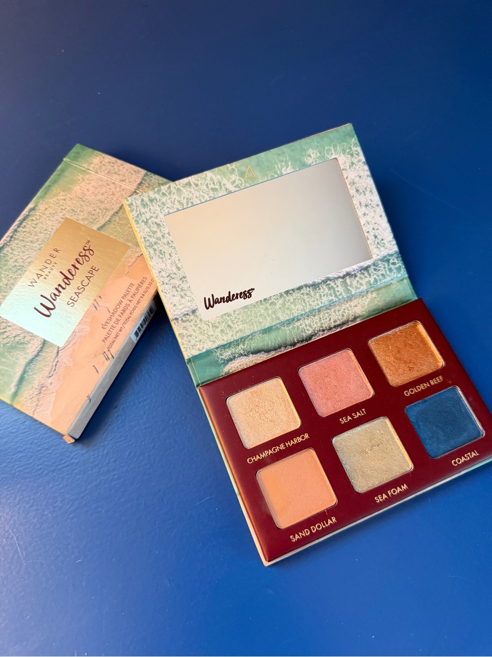 Wander Seascape Eyeshadow Palette - Coastal Blue, Terracotta, Gold Shades